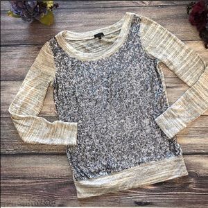 J. Crew Collection Jaspe Sequin Slouchy Sweatshirt